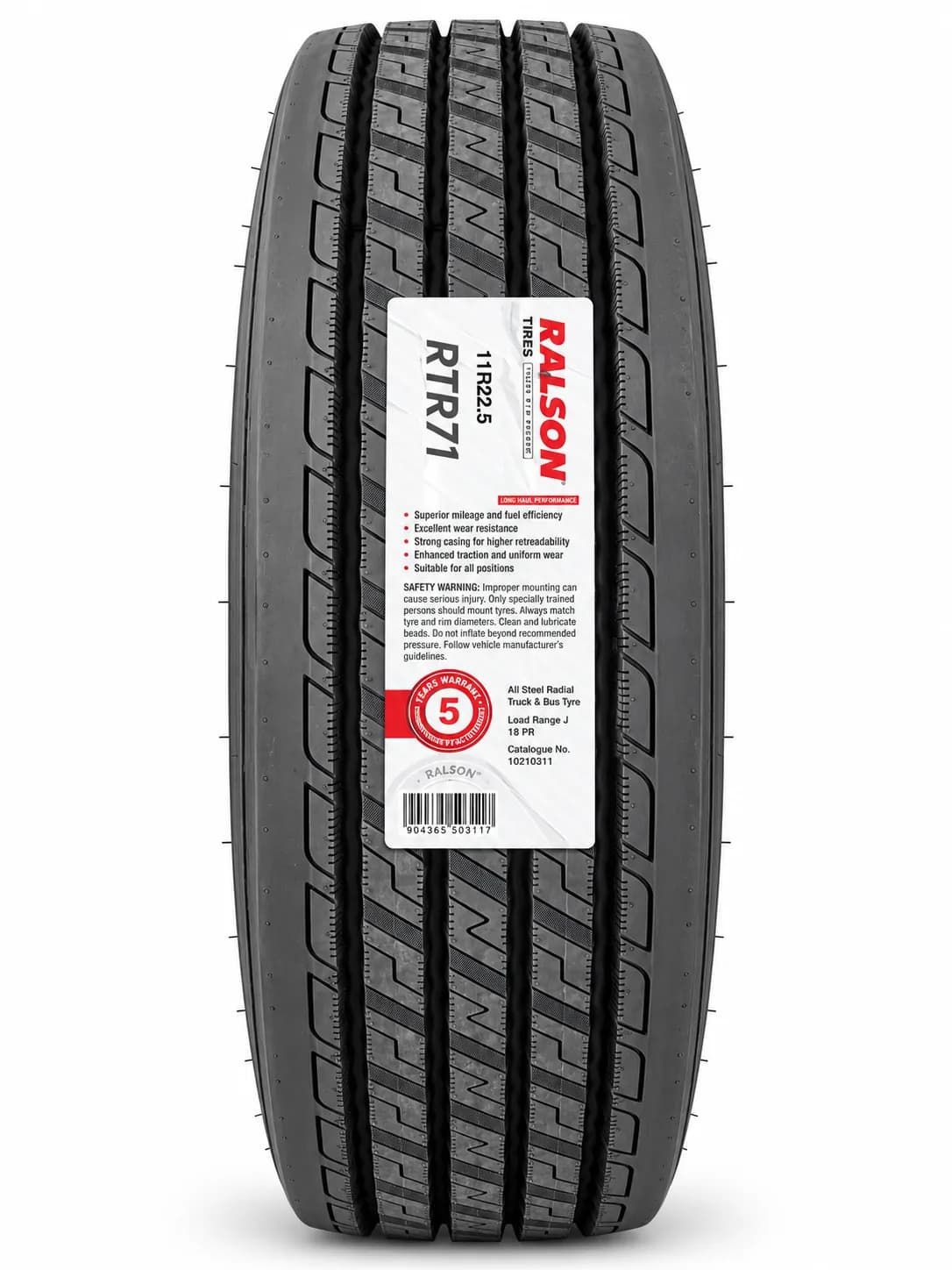Ralson RTR71 11R22.5 commercial tyre